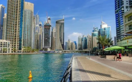 Dubai Marina waterfront promenade